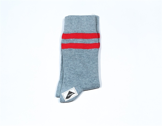 Summer Socks Grey-Red